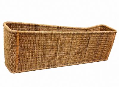 Sculptural Woven Rattan Chaise Lounge Italy 1960