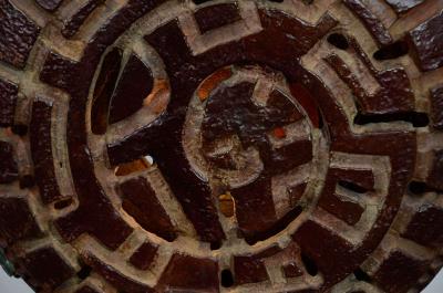 Sculptural bronze lamp in the style of Antonio Virduzzo