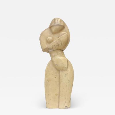 Sculpture Mother and child by Marthe Donas Plaster 1910s