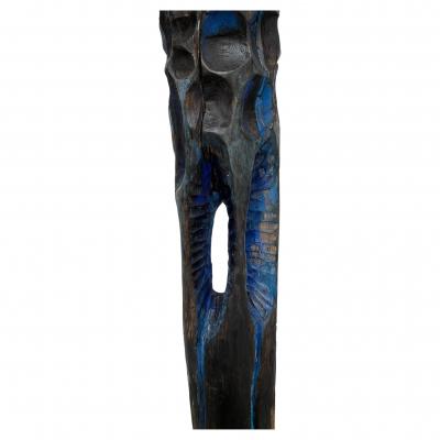 Sculpture blue totem 