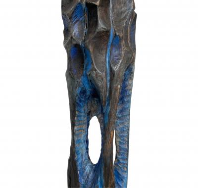 Sculpture blue totem 