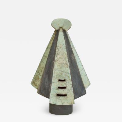 Sculpture of Cloaked Figure in Ceramic