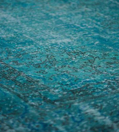 Sea Green Contemporary Wool Handwoven Rug