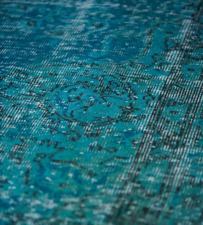 Sea Green Contemporary Wool Handwoven Rug