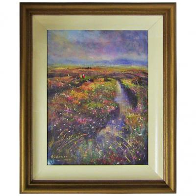 Seamus Coleman Irish Oil on Canvas of Clifden Bog by Seamus Coleman