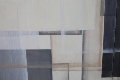 Sean Scherer Large Painting by Sean Scherer Ruhlman dtd 1999 84 x 72 Diptych