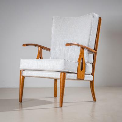 Seating Group with curved Armrests in the style of Paolo Buffa Italy