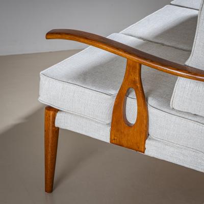 Seating Group with curved Armrests in the style of Paolo Buffa Italy