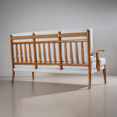 Seating Group with curved Armrests in the style of Paolo Buffa Italy