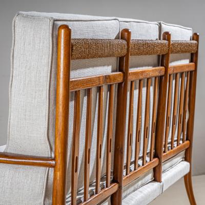 Seating Group with curved Armrests in the style of Paolo Buffa Italy