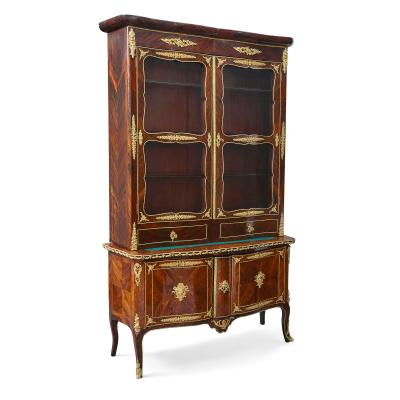 Second Empire period gilt bronze and kingwood display cabinet