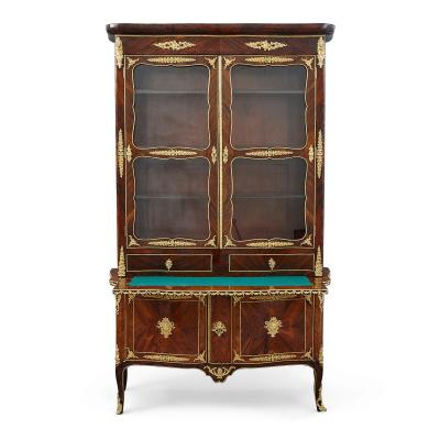 Second Empire period gilt bronze and kingwood display cabinet