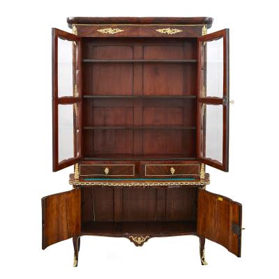 Second Empire period gilt bronze and kingwood display cabinet