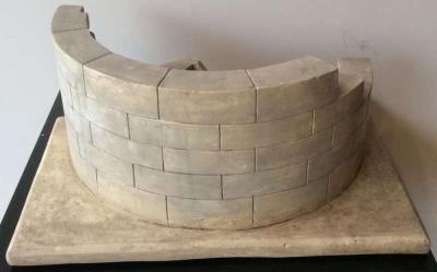 Second staircase model in plaster France XIXth century