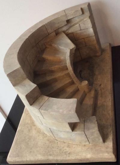 Second staircase model in plaster France XIXth century