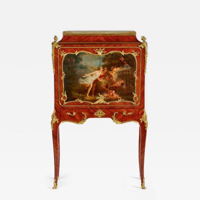 Secretary Desk With A Painted Panel Paul Sormani France Paris