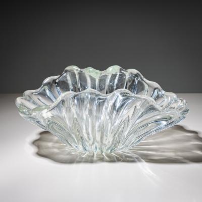 Seguso Vetri d Arte Flower Shaped Glass Bowl attributed to Seguso Vetri d Arte Italy