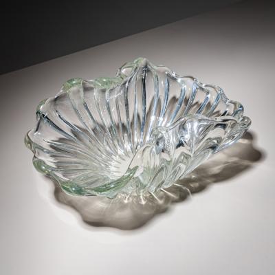 Seguso Vetri d Arte Flower Shaped Glass Bowl attributed to Seguso Vetri d Arte Italy