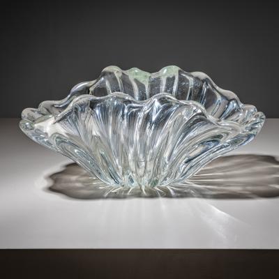 Seguso Vetri d Arte Flower Shaped Glass Bowl attributed to Seguso Vetri d Arte Italy