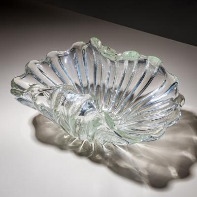 Seguso Vetri d Arte Flower Shaped Glass Bowl attributed to Seguso Vetri d Arte Italy