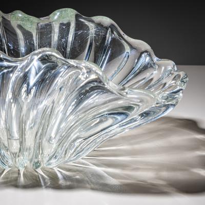 Seguso Vetri d Arte Flower Shaped Glass Bowl attributed to Seguso Vetri d Arte Italy