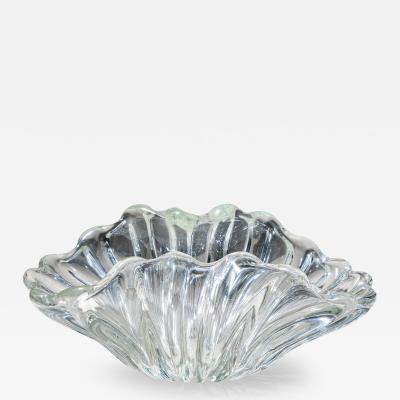Seguso Vetri d Arte Flower Shaped Glass Bowl attributed to Seguso Vetri d Arte Italy