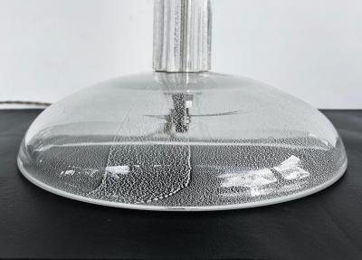 Seguso Vetri d Arte Italian Seguso Silver infused Blown Murano Glass Floor Lamp with Fabric Shade