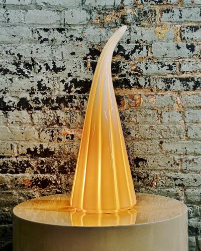 Seguso Vetri d Arte Murano Sculptural Table Lamp Italy 1960