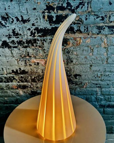 Seguso Vetri d Arte Murano Sculptural Table Lamp Italy 1960