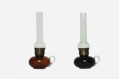 Seguso Vetri d Arte Murano glass table lamps by Archimede Seguso a pair