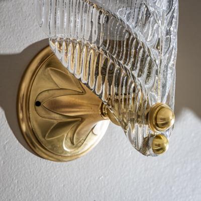 Seguso Vetri d Arte Pair of Wall Lamps Attributed to Seguso Vetri d Arte Italy 1940s