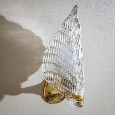 Seguso Vetri d Arte Pair of Wall Lamps Attributed to Seguso Vetri d Arte Italy 1940s