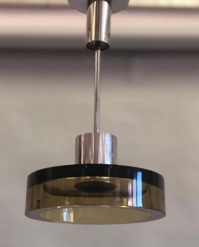 Seguso Vetri d arte Italian Mid Century Modern Murano Grey Green Glass Pendant Chandelier by Seguso