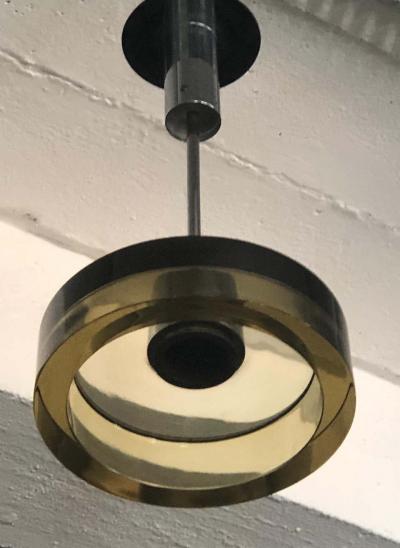 Seguso Vetri d arte Italian Mid Century Modern Murano Grey Green Glass Pendant Chandelier by Seguso