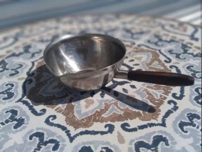 Selandia Stainless Sauce Pourer Butter Warmer w Teak Handle