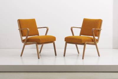 Selman Selmanagic Easy Chairs by Selman Selmanagic for VEB Deutsche Werkst tten Hellerau DDR 1950