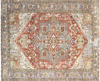 Semi Antique Persian Heriz Rug 94 x 119 