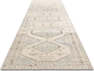 Semi Antique Persian Heriz Runner 35 x 147 