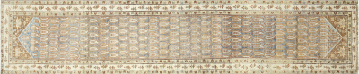 Semi Antique Persian Melayer Runner 34 x 167 
