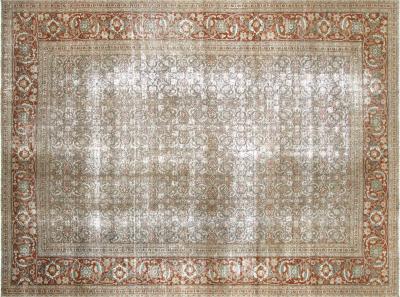 Semi Antique Persian Tabriz Rug 104 x 1310 