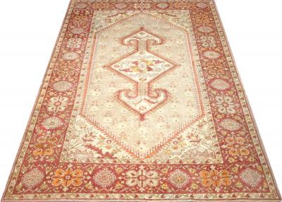 Semi Antique Turkish Oushak Rug 83 x 127 
