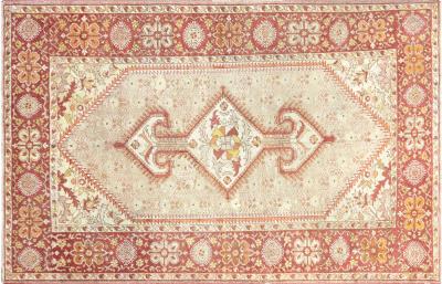 Semi Antique Turkish Oushak Rug 83 x 127 