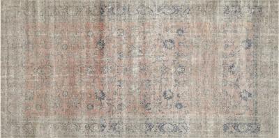 Semi Antique Turkish Oushak Rug 87 x 174 