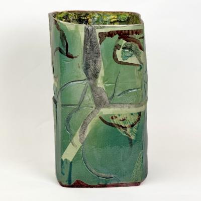 Semi Refractory Engobe Glazed Ceramic Sculpture Untitled 2017 by A Roma