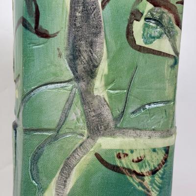 Semi Refractory Engobe Glazed Ceramic Sculpture Untitled 2017 by A Roma