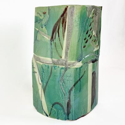 Semi Refractory Engobe Glazed Ceramic Sculpture Untitled 2017 by A Roma