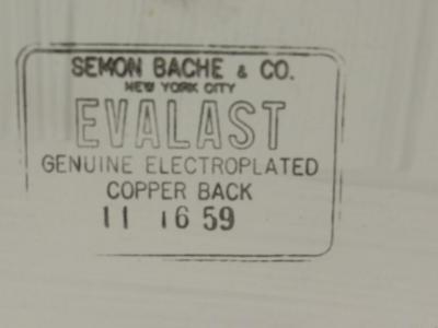 Semon Bache Pair of Chased Brass and Mirrored Glass End Tables from Semon Bache 1959