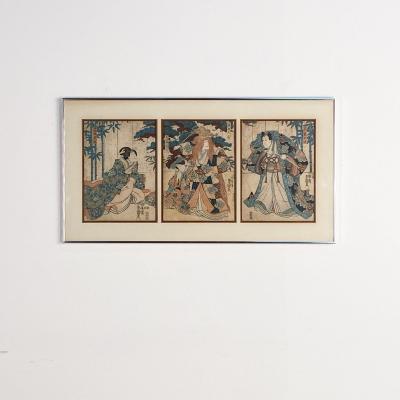 Senobi Hagi signed Ichiryusai Toyokuni circa 1830