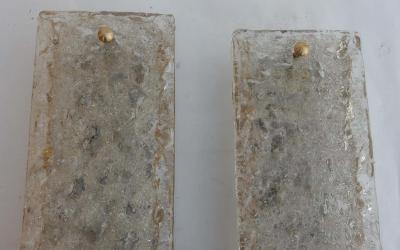 Serge Mouille 1963 Series 4 Dallux Sconces Attributed to Serge Mouille Brass Glass St Gobain