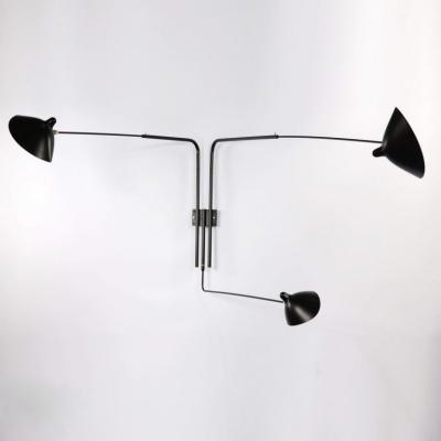 Serge Mouille 3 Rotating Arm Wall Sconce By Serge Mouille